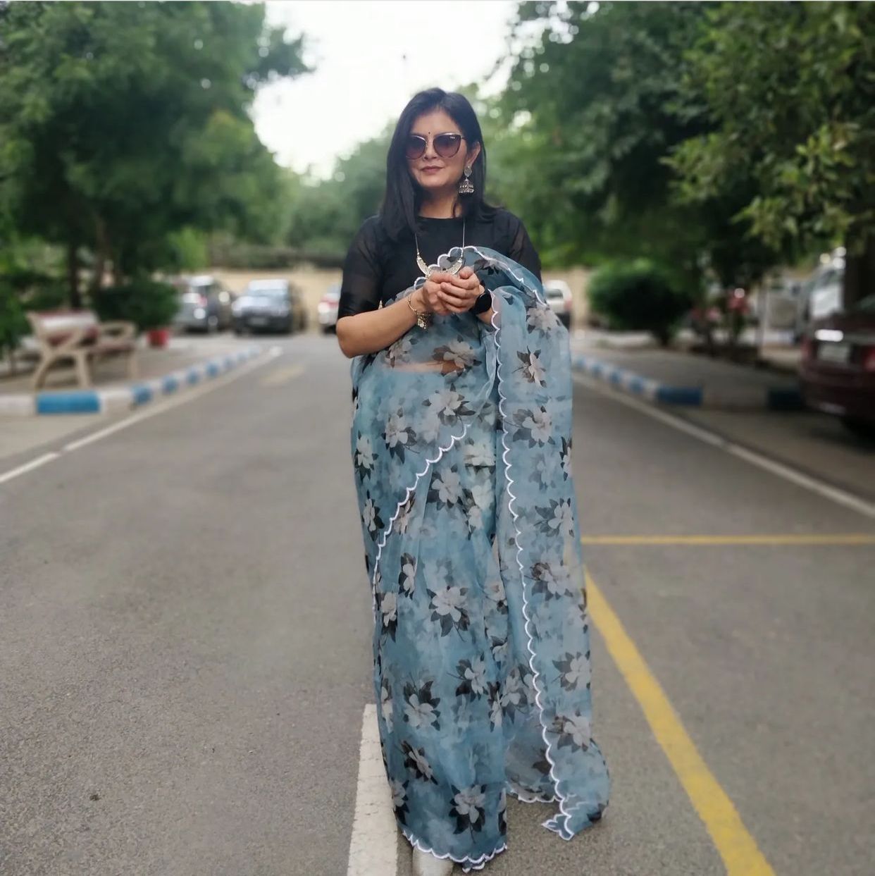 VK 4104 Organza Printed Sarees Wholesale Market In Surat With Price